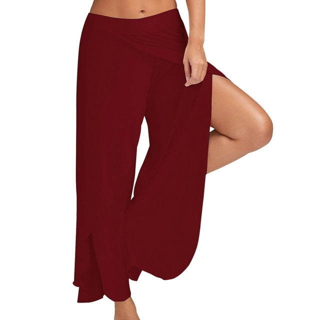 Split Casual Loose Wide-Leg Pants for Women - Mammalook