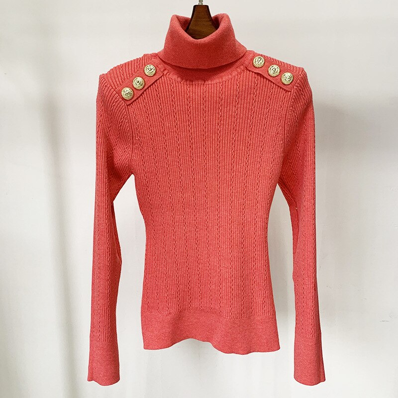 Harley Fashion Women Winter Wool Blend Black Turtleneck Pullover Sweater Top Quality Casual Knit Fabric - Mammalook