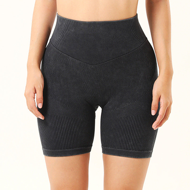 Frosted Yoga Suit Six Piece Back Strap Bra Sexy Long Sleeved Short Sleeved Hip Lifting Waist Closing Shorts Pants - Mammalook