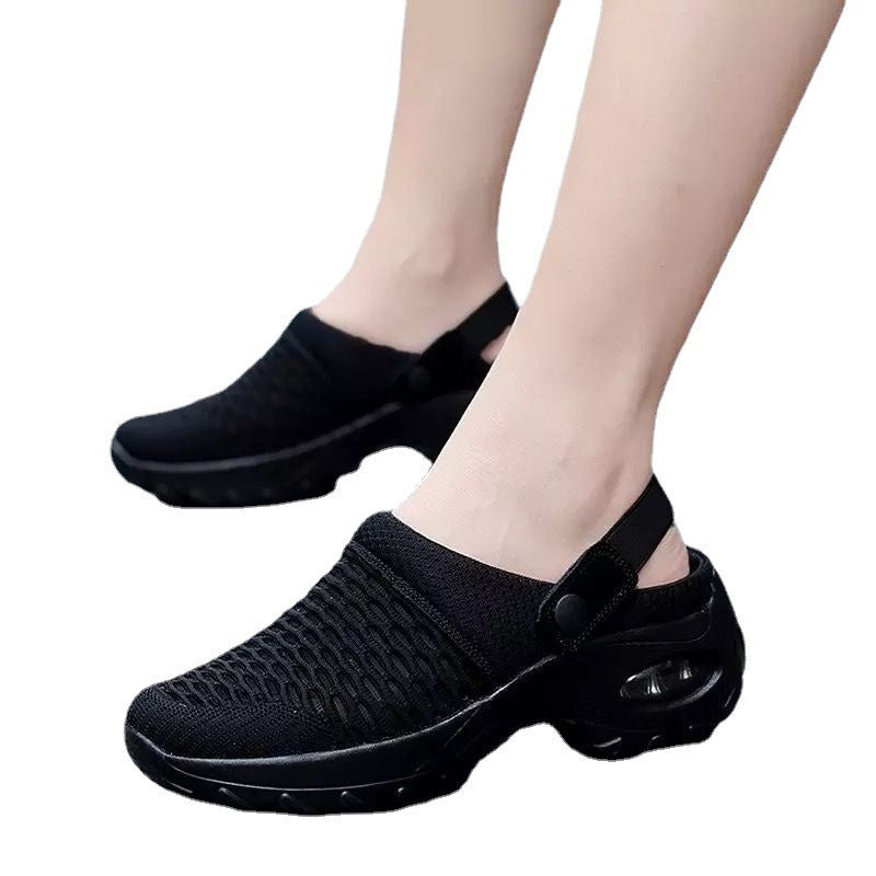 Women's summer Korean mesh mesh slip-on sandals wear on both sides - Mammalook