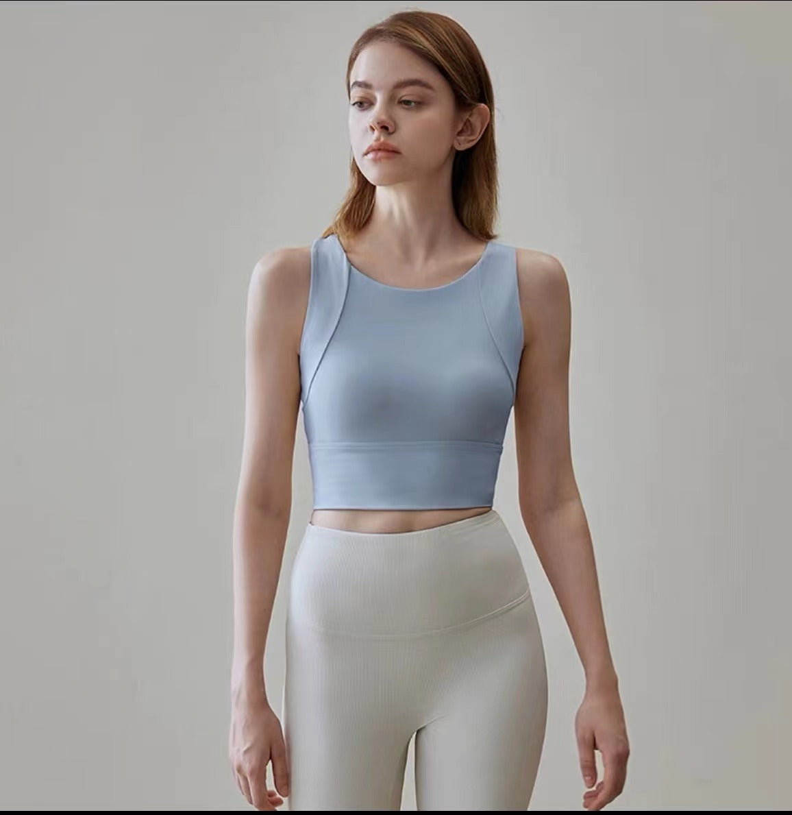 Sports Bra Womens Slim and Beautiful Back Fully Fixed Cup One Piece High Strength Shockproof Running Yoga Fitness Bra - Mammalook