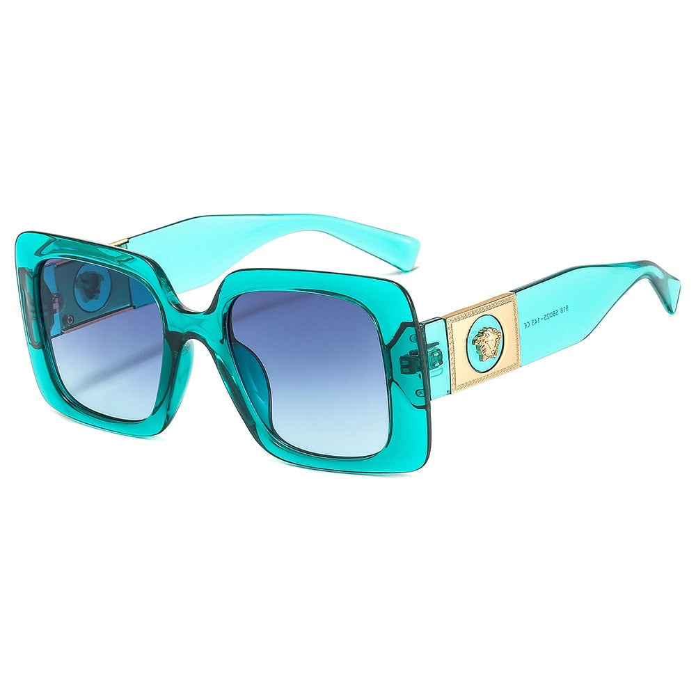 Fashionable and trendy sunglasses, internet celebrity, outdoor live streaming, sunglasses, floral box, two color glasses - Mammalook