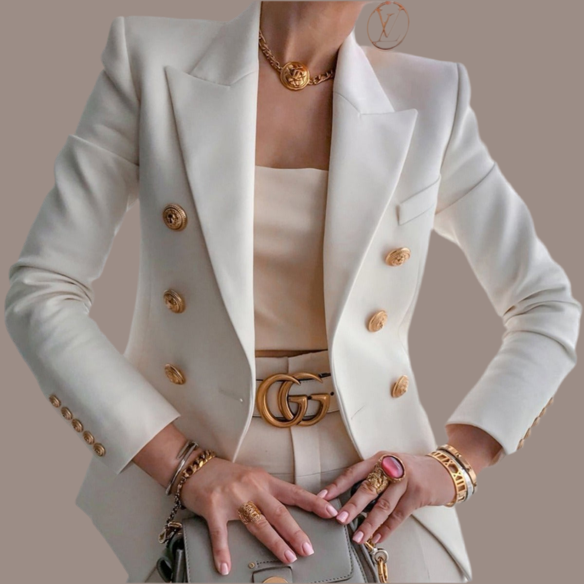 Solid Color Fashion Casual Suit Short Coat for Women