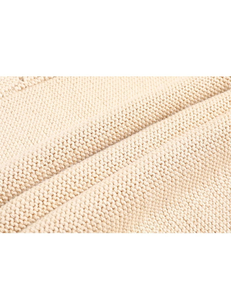 Lazy Style Ultra Short Sweater Women's Autumn Loose Wear High Waist Crop Top Knitted Blouse - Mammalook