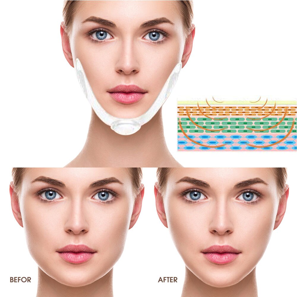 EMS Face Lifting Machine Facial Muscle Stimulator V Face Slimming Exerciser EMS Massager For Face With Gel Pads Skin Lift Tools - Mammalook