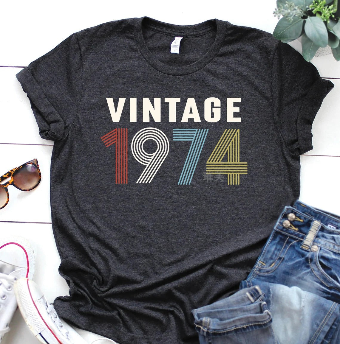 Birthday short sleeved T-shirt with digital printed pattern letters