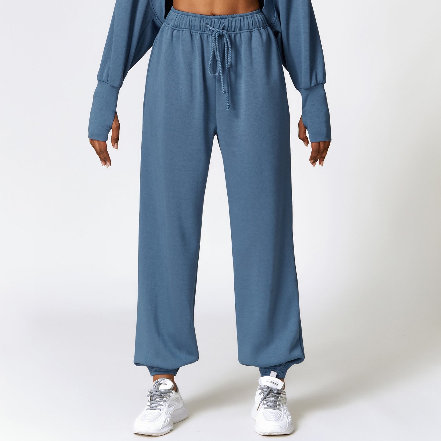 High waisted sports pants for women loose straight leg sweatpants for commuting casual and all match leggings - Mammalook