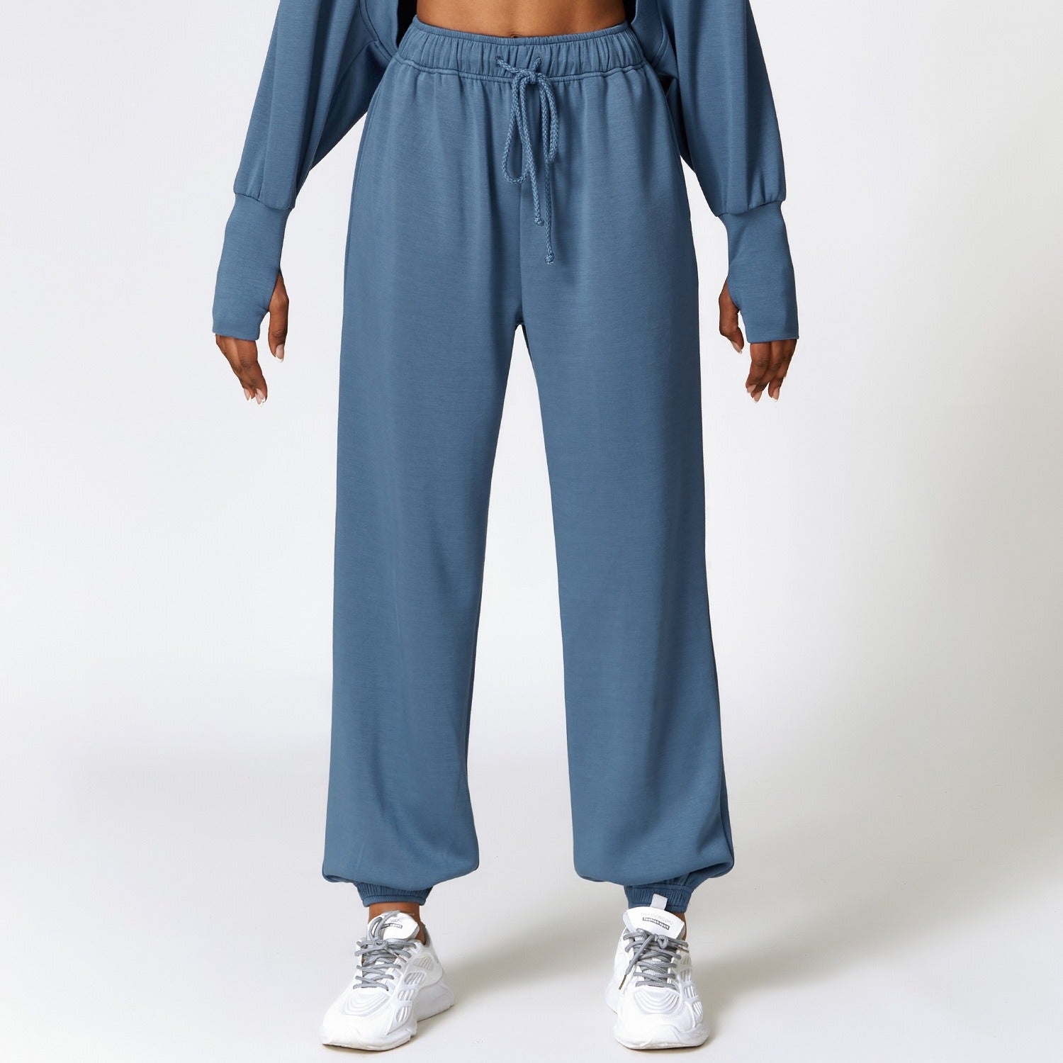 High waisted sports pants for women loose straight leg sweatpants for commuting casual and all match leggings - Mammalook