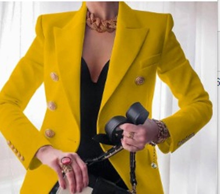 Solid Color Fashion Casual Suit Short Coat for Women - Mammalook