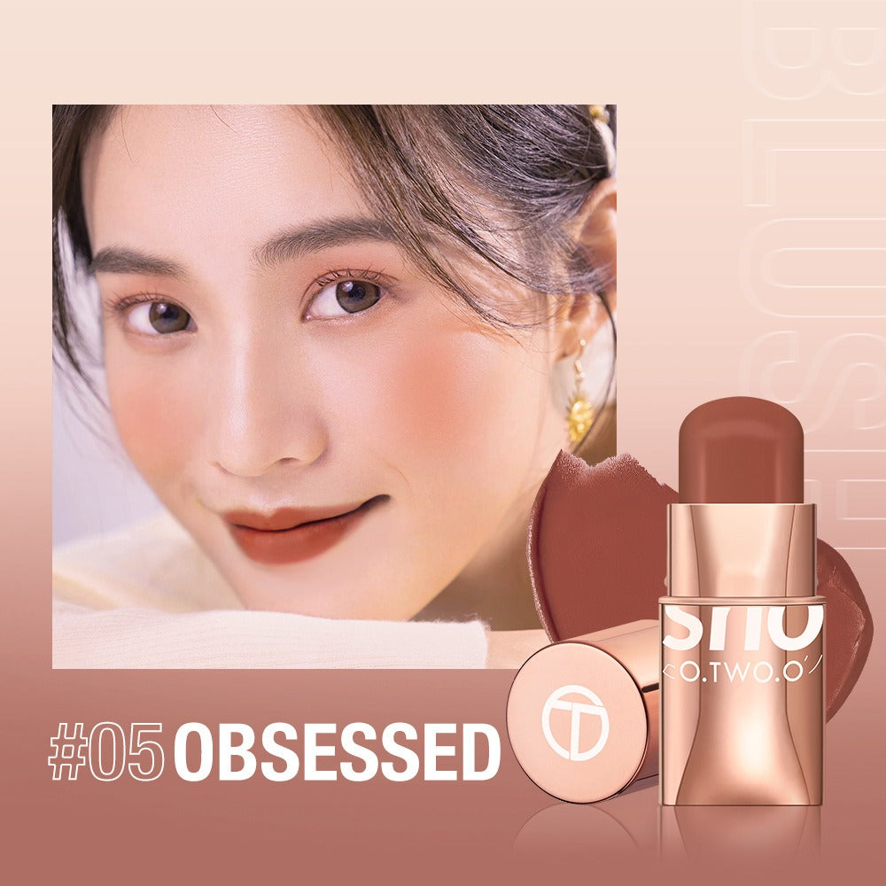 Vigorous and smooth powder blusher cream can improve the appearance and highlight the natural nude makeup powder blusher stick makeup SC049 - Mammalook
