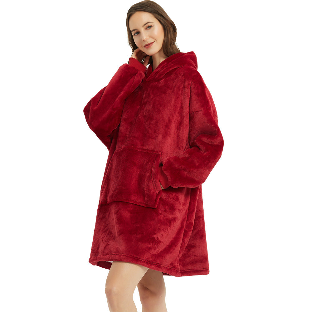 Pullover fleece jacket with hood outdoor - Mammalook