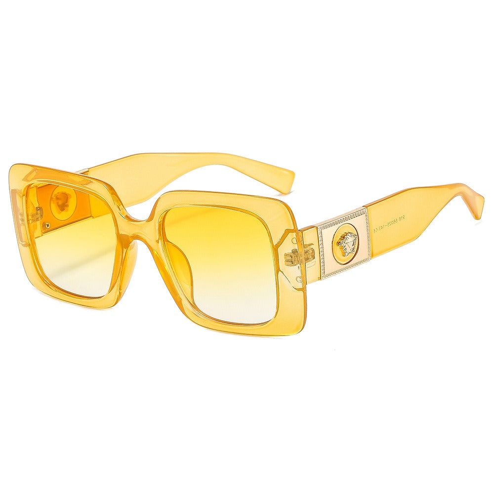 Fashionable and trendy sunglasses, internet celebrity, outdoor live streaming, sunglasses, floral box, two color glasses - Mammalook