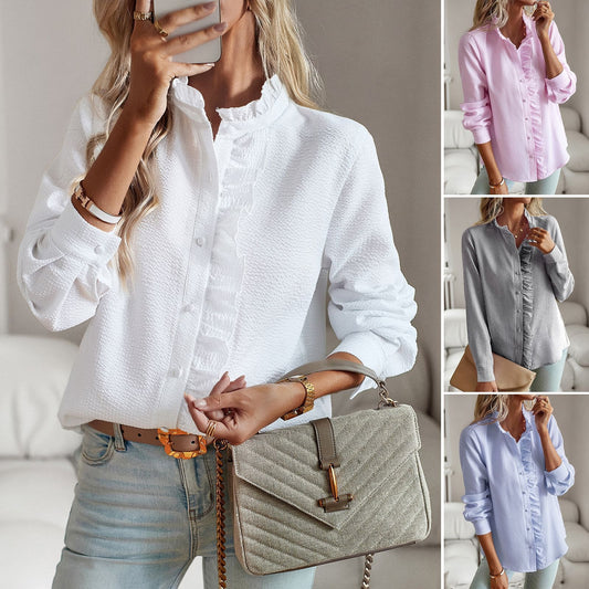 Long sleeved shirt, feminine commuting top - Mammalook