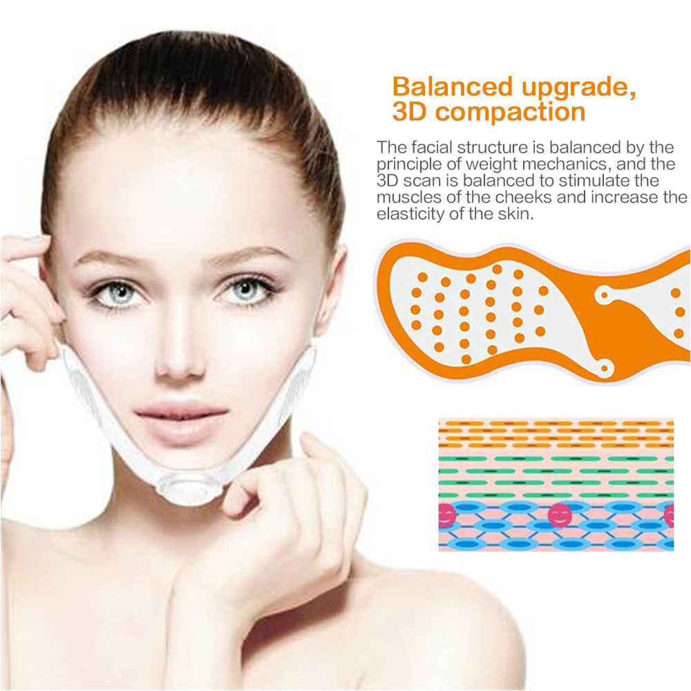 EMS Face Lifting Machine Facial Muscle Stimulator V Face Slimming Exerciser EMS Massager For Face With Gel Pads Skin Lift Tools - Mammalook