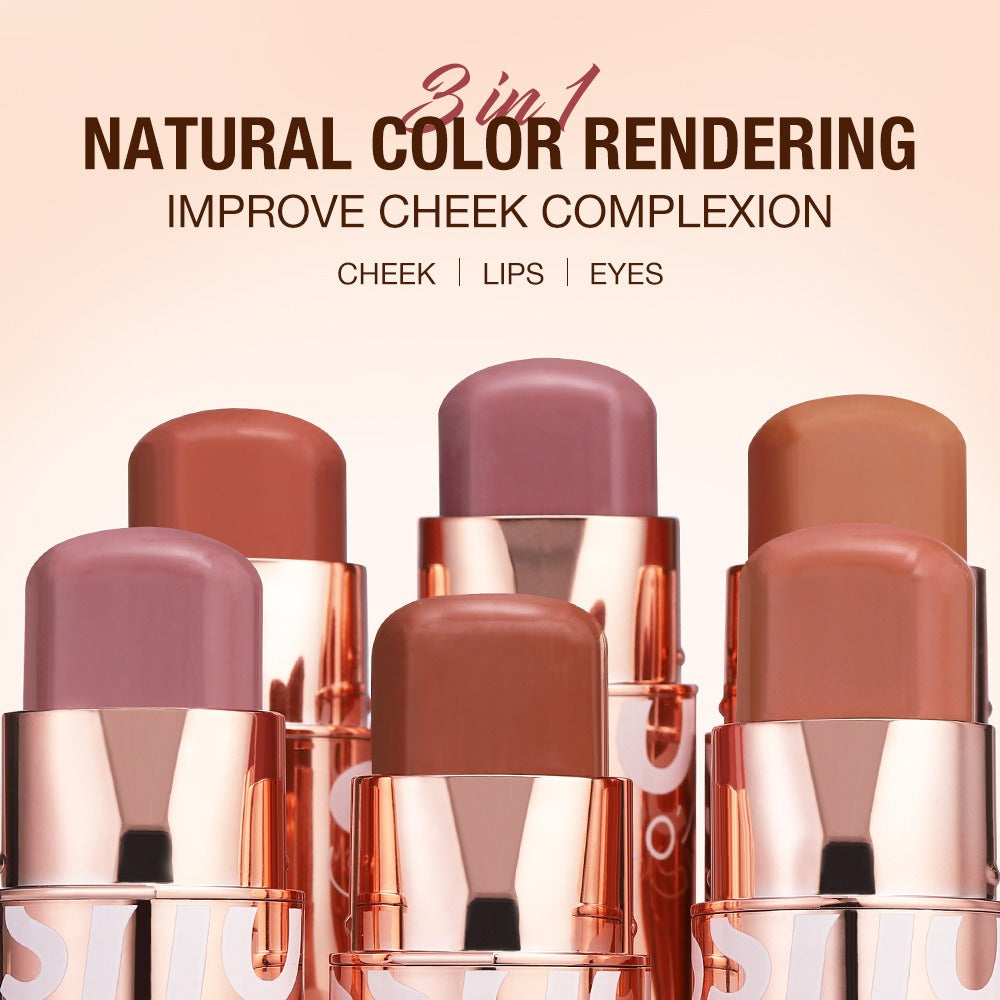 Vigorous and smooth powder blusher cream can improve the appearance and highlight the natural nude makeup powder blusher stick makeup SC049 - Mammalook