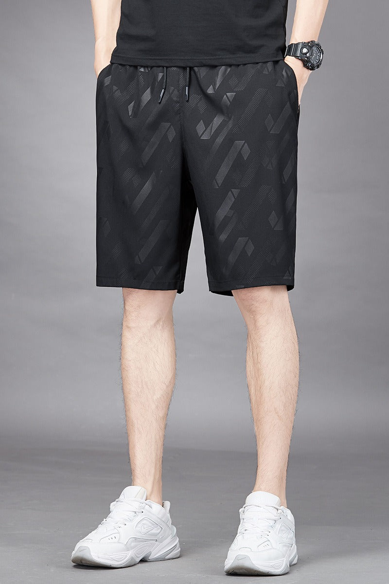Mens Summer Ice Silk Quick Drying Shorts Lightweight, Breathable, Four sided Elastic Large Size Trendy Air Conditioning Shorts - Mammalook