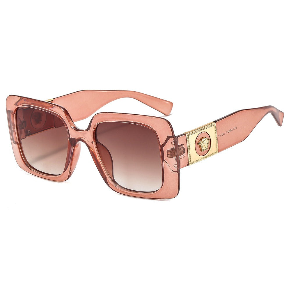 Fashionable and trendy sunglasses, internet celebrity, outdoor live streaming, sunglasses, floral box, two color glasses - Mammalook