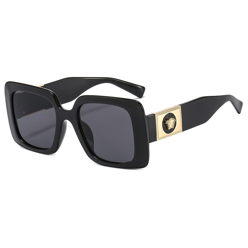 Fashionable and trendy sunglasses, internet celebrity, outdoor live streaming, sunglasses, floral box, two color glasses - Mammalook