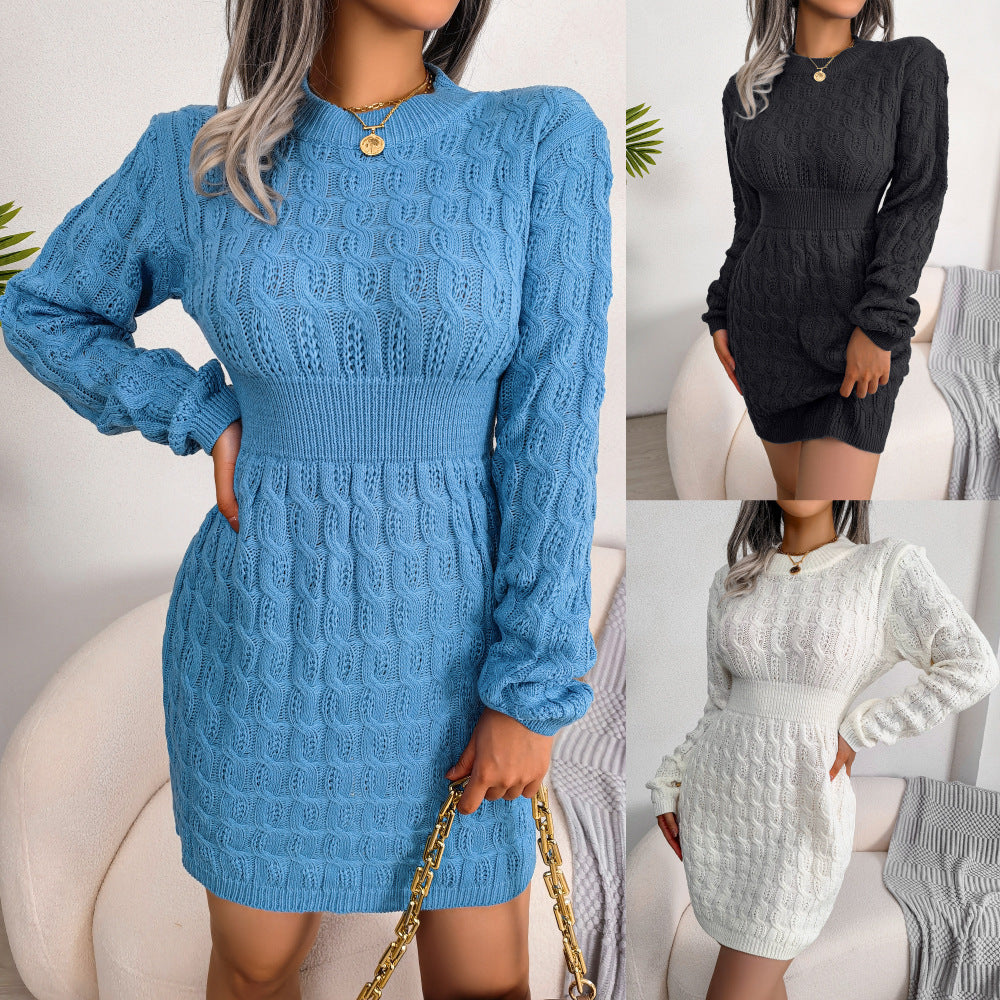 Casual Twist Waist Wrap Sweater Dress for Women - Mammalook