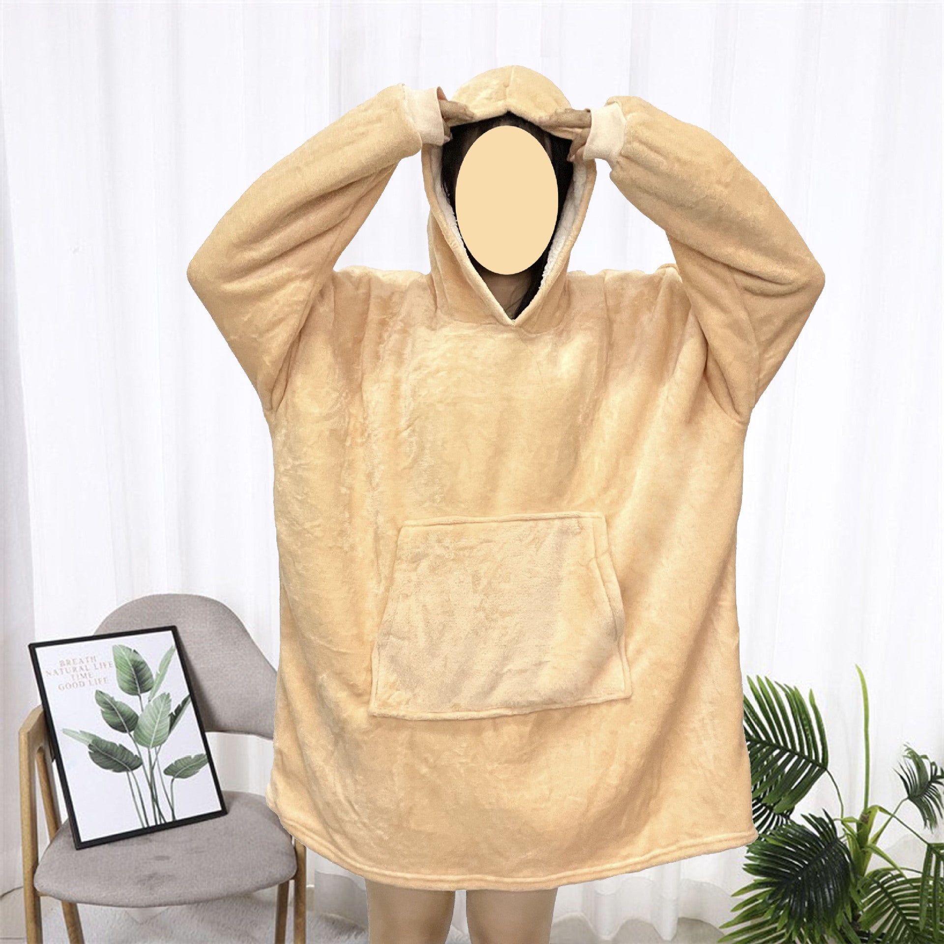 Pullover fleece jacket with hood outdoor - Mammalook