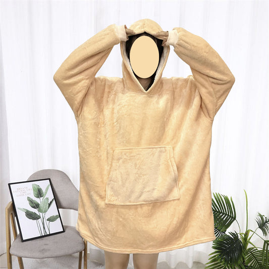Pullover fleece jacket with hood outdoor - Mammalook