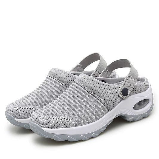 Women's summer Korean mesh mesh slip-on sandals wear on both sides - Mammalook