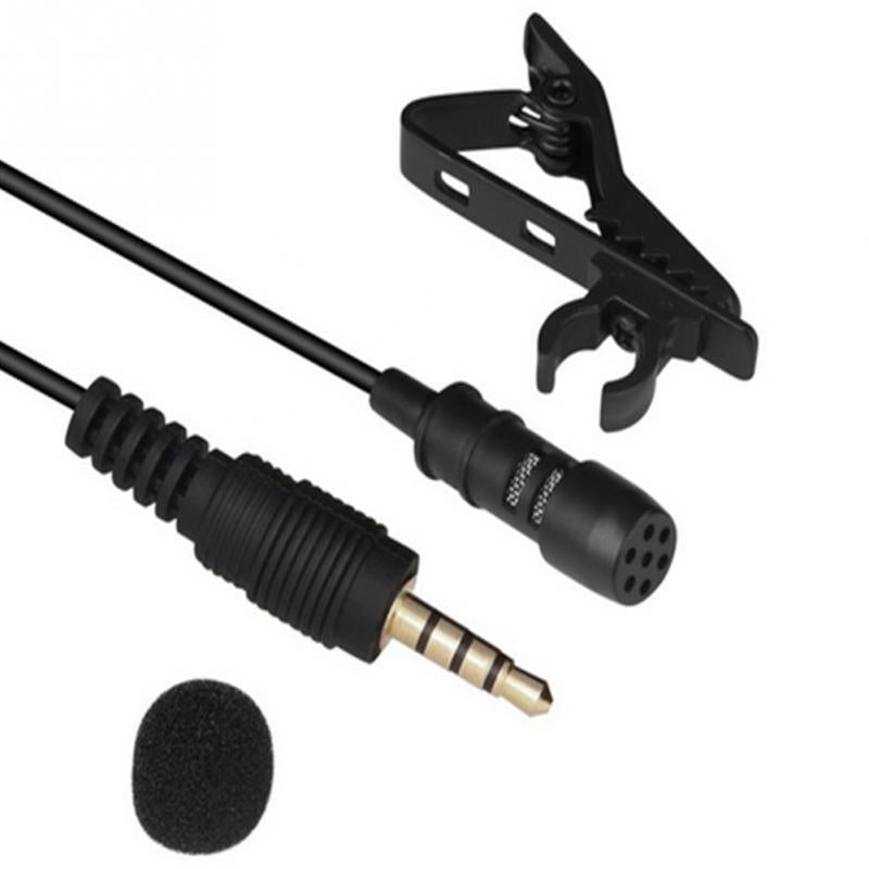 VOXLINK 3.5 mm Microphone Clip Tie Collar for Mobile Phone Speaking in Lecture 1.5m/3m Bracket Clip Vocal Audio Lapel Microphone - Mammalook