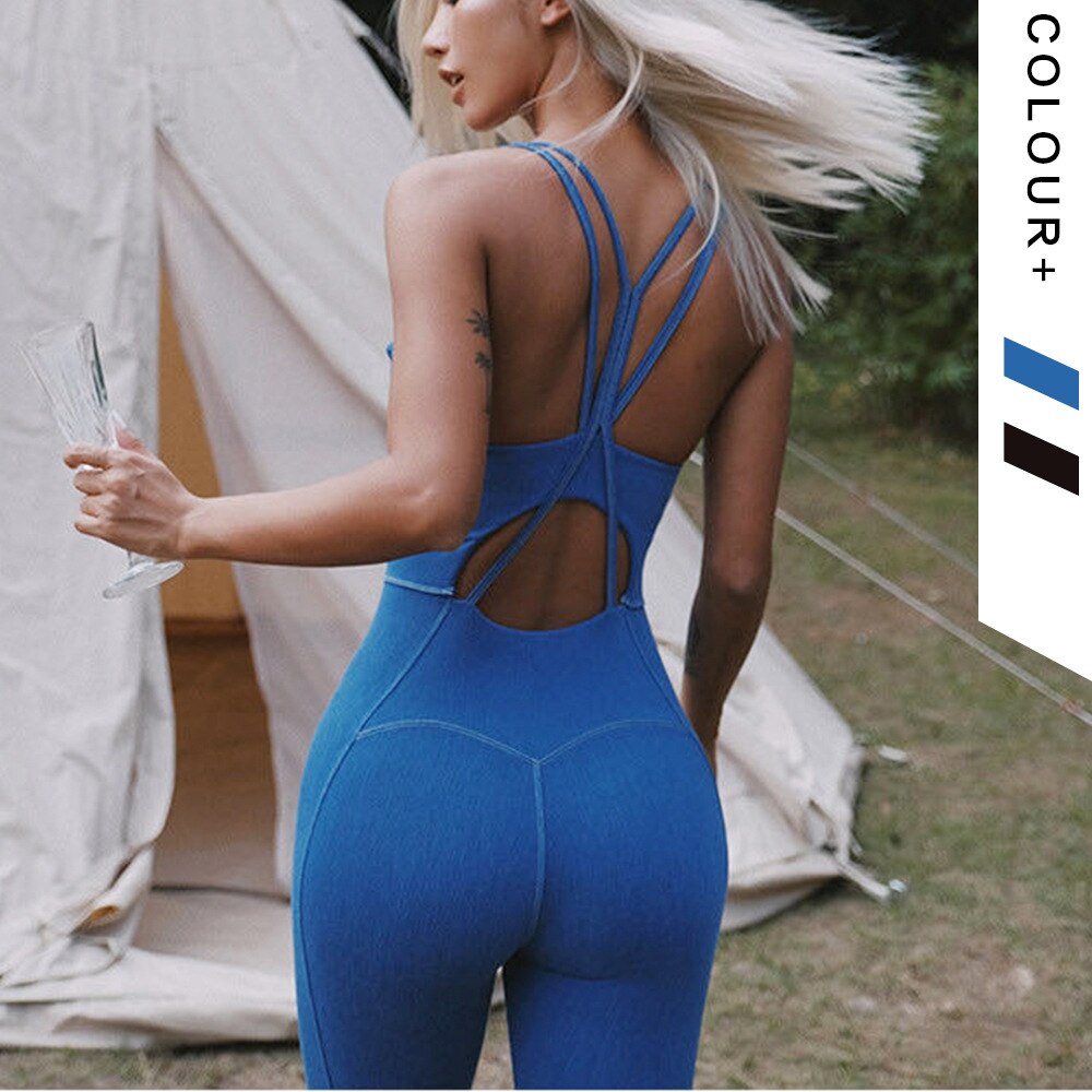 Yoga Sets Women Sleeveless Gym Clothing Back Strap Cross Yoga Set - Mammalook
