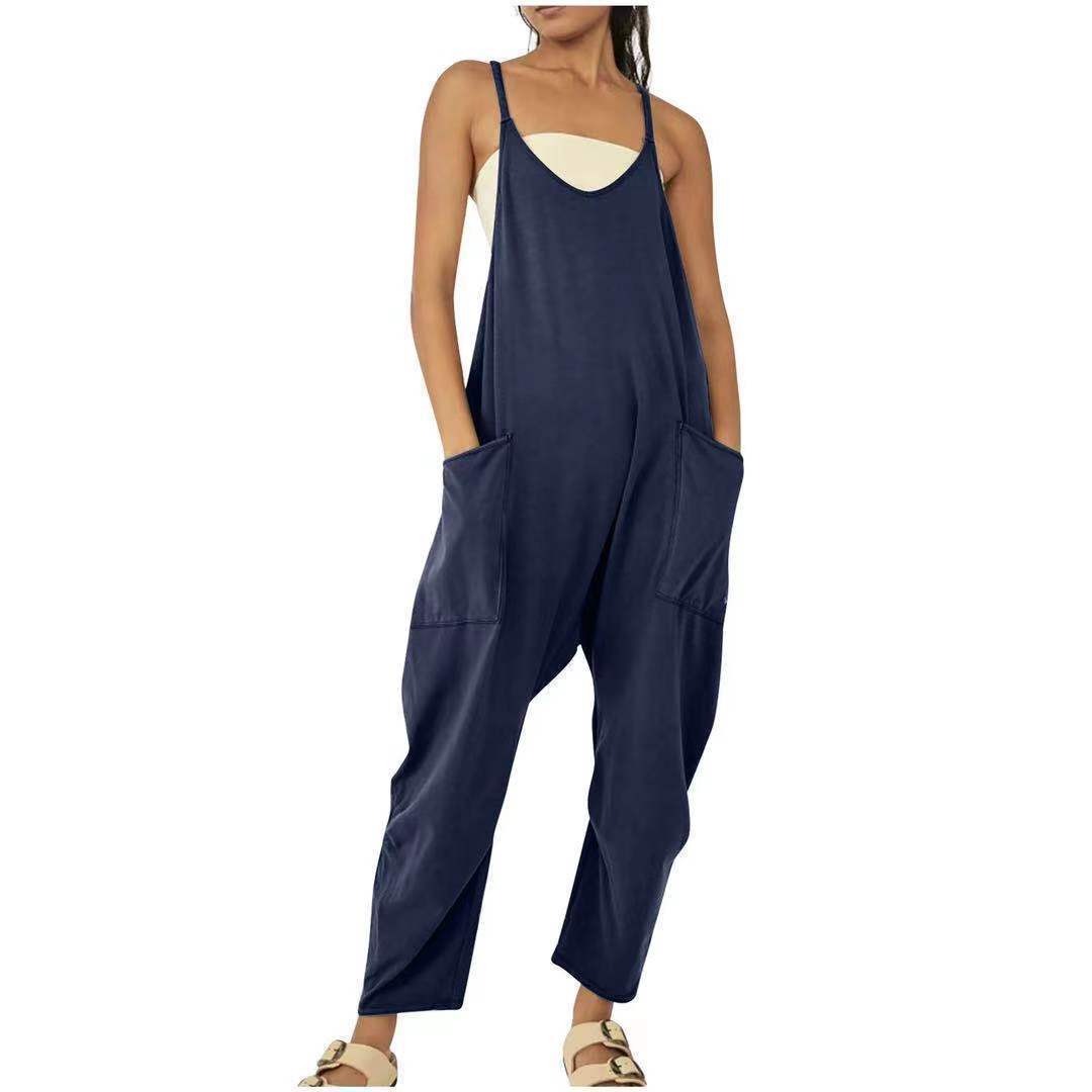 Backless Jumpsuit Ladies Girls Sports Causal Suit Custom Rompers Women Plus Size Jumpsu - Mammalook