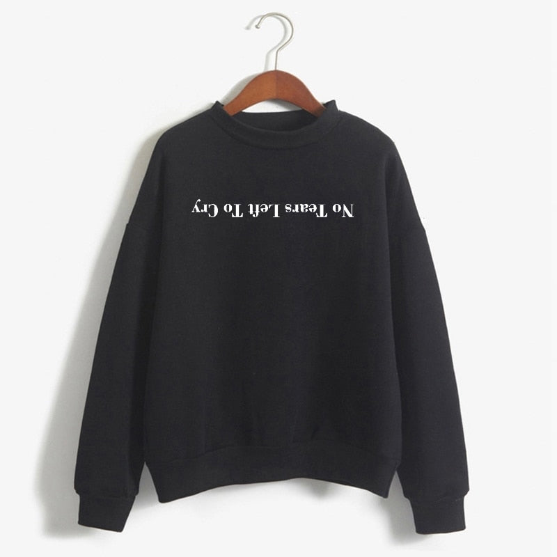 Ariana Grande "No Tears Left to Cry" Hoodie – Women's Harajuku Print Pullover - Mammalook