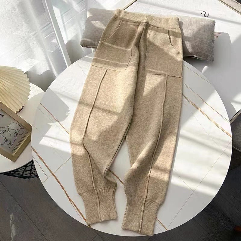 Hot sale fashion style textile fabric cotton comfortable high waist ladies girls wearing Women's Pants casual pants - Mammalook