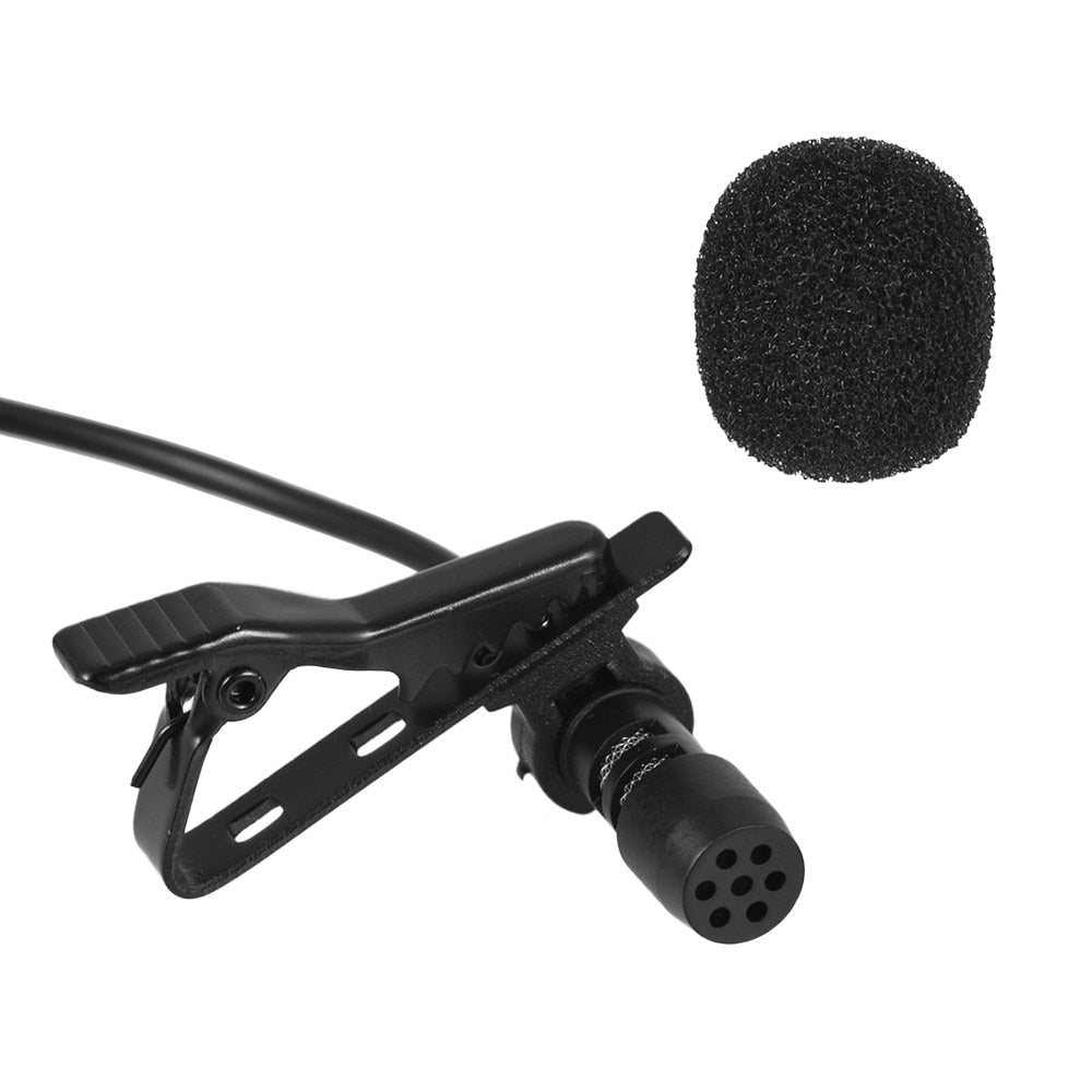 Andoer EY-510A Mini Portable Clip-on Lavalier Microphone – Wired for iPhone, iPad, Android, and DSLR Cameras - Mammalook