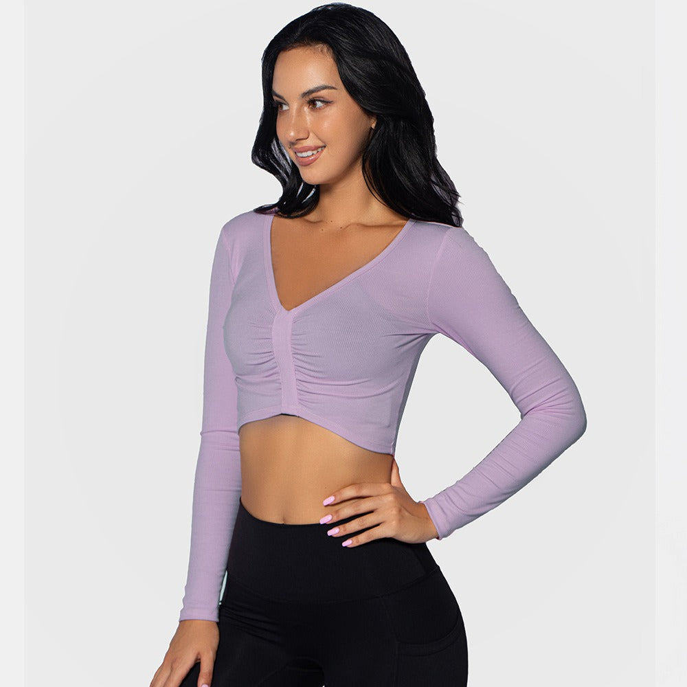 Sports Top Long Sleeve Sports Top Short Fashion Top Women's Wear - Mammalook