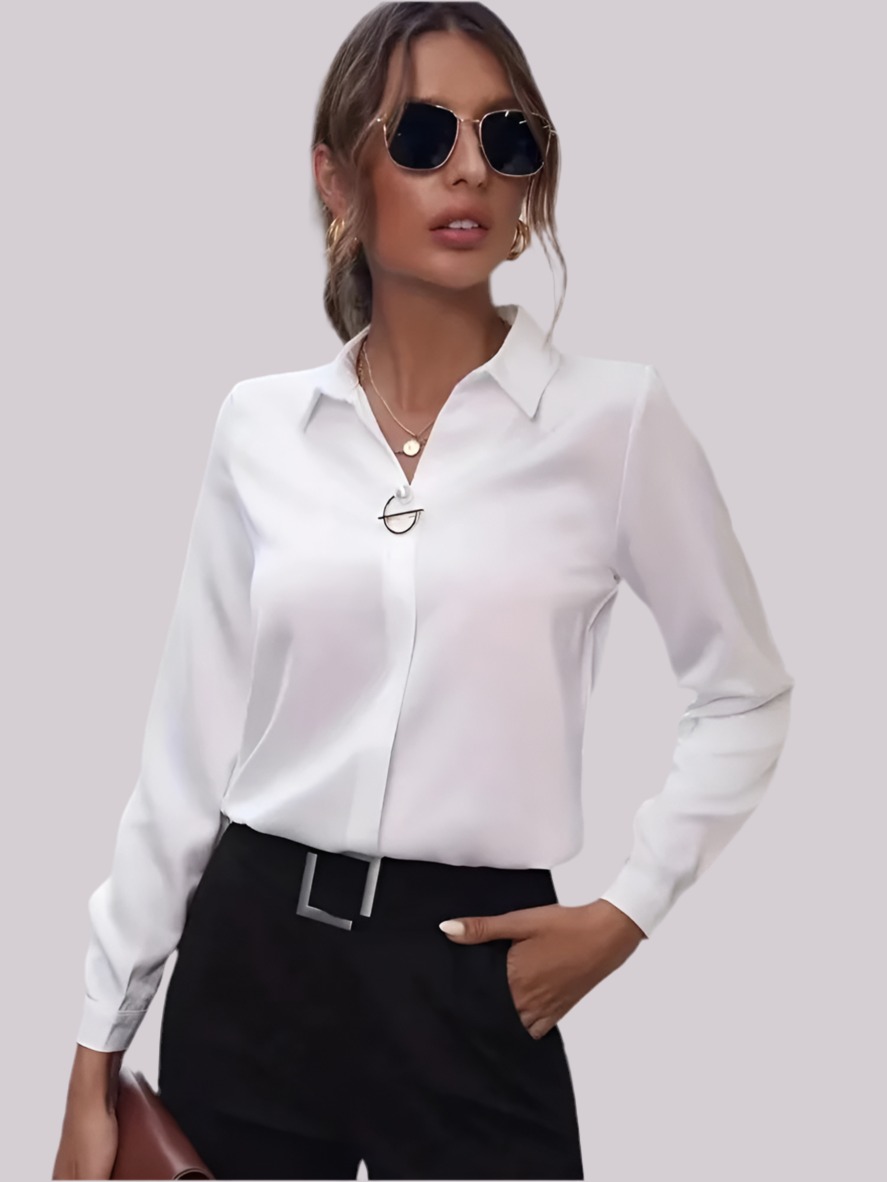 Blouses Style Turn-down Collar - Long Sleeve