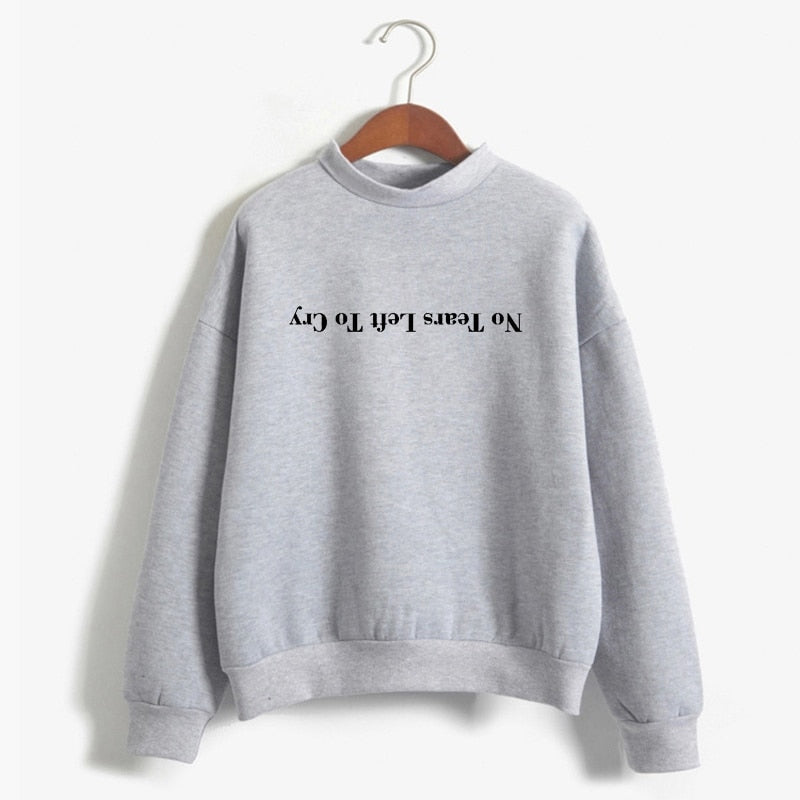 Ariana Grande "No Tears Left to Cry" Hoodie – Women's Harajuku Print Pullover - Mammalook