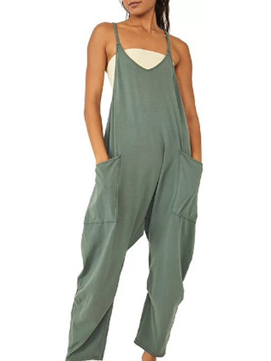 Backless Jumpsuit Ladies Girls Sports Causal Suit Custom Rompers Women Plus Size Jumpsu - Mammalook