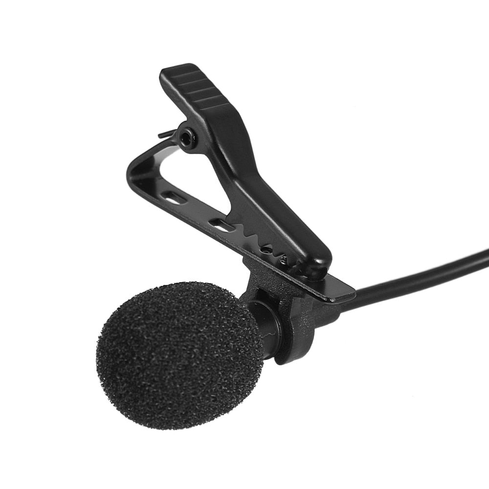 Andoer EY-510A Mini Portable Clip-on Lavalier Microphone – Wired for iPhone, iPad, Android, and DSLR Cameras - Mammalook