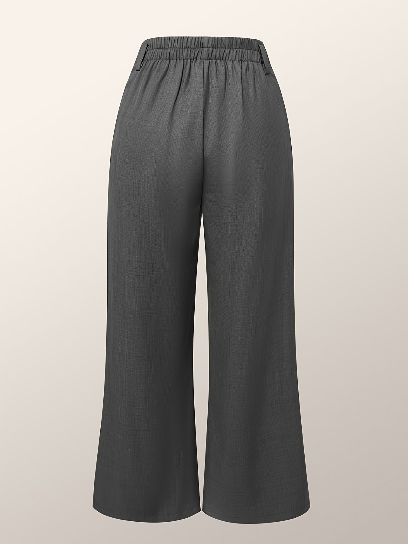 Chic Solid Color Wide Leg Pants - Trendy Casual Split Hem - Ultra-Comfortable Loose Fit for Spring & Summer - Fashionable Womens Suit Pants - Mammalook
