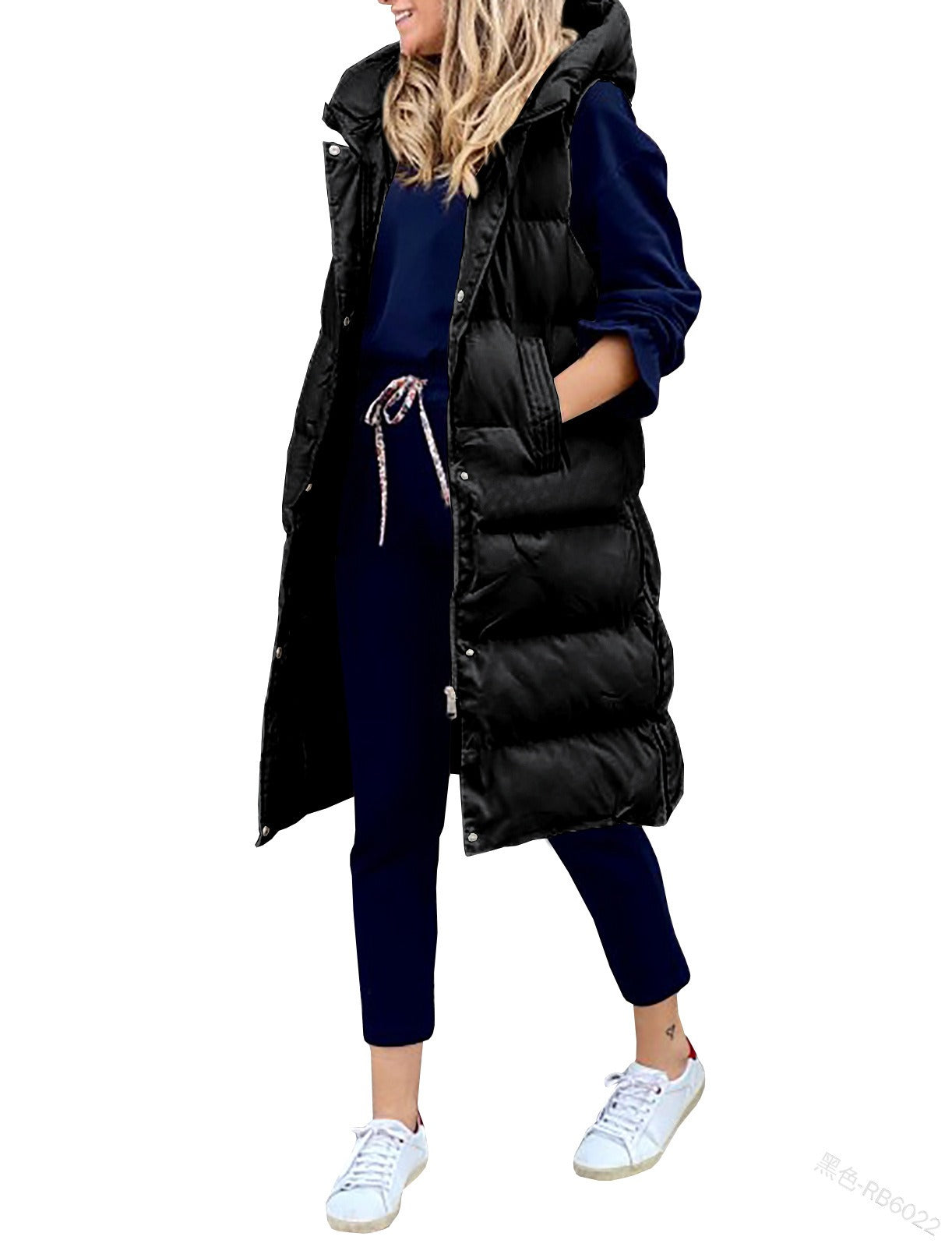 Fashionable single breasted hooded warm cotton jacket for women - Mammalook