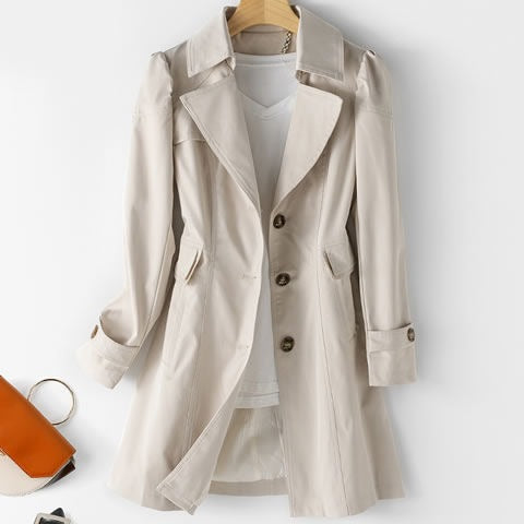 New trench coat for women, slim fit Korean version jacket, spring and autumn oversized versatile top for women - Mammalook