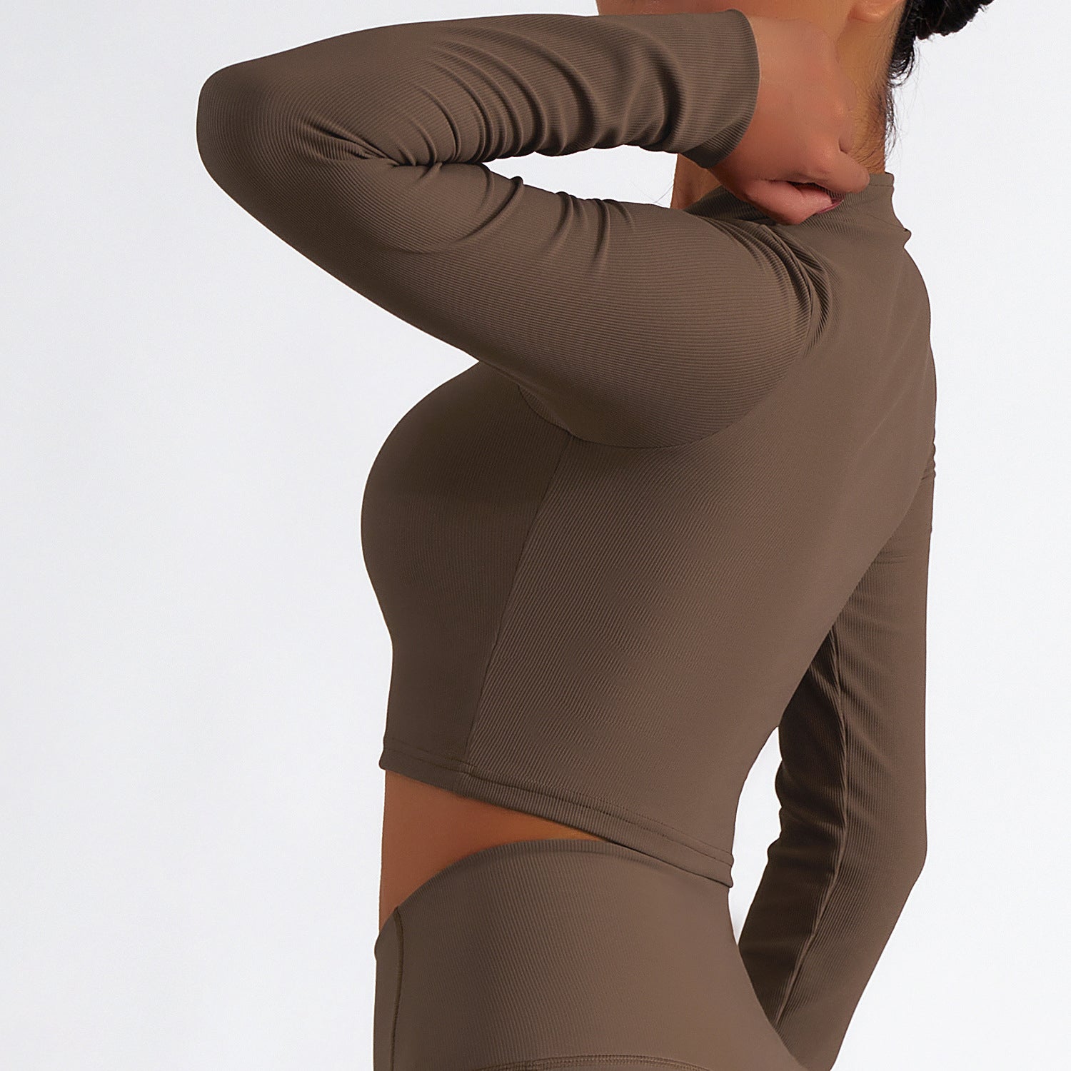 Stand Collar Zipper Long-Sleeved Yoga Clothes Female Quick Dry Exercise Running Fitness Tops Thin Slim High-Intensity Sportswear - Mammalook