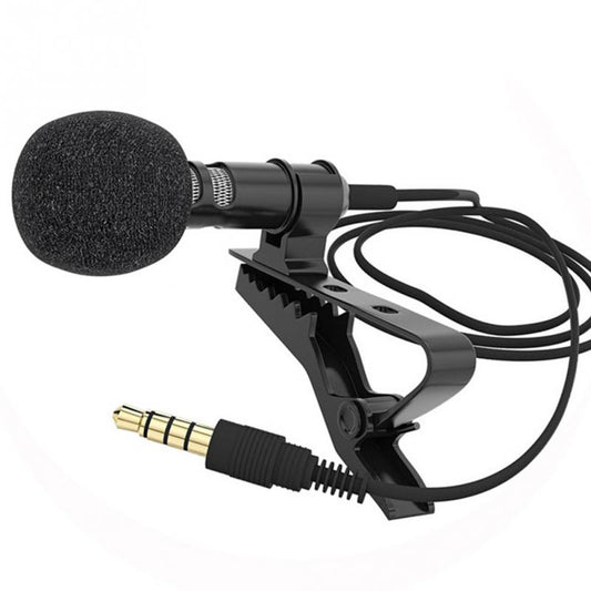 VOXLINK 3.5 mm Microphone Clip Tie Collar for Mobile Phone Speaking in Lecture 1.5m/3m Bracket Clip Vocal Audio Lapel Microphone - Mammalook