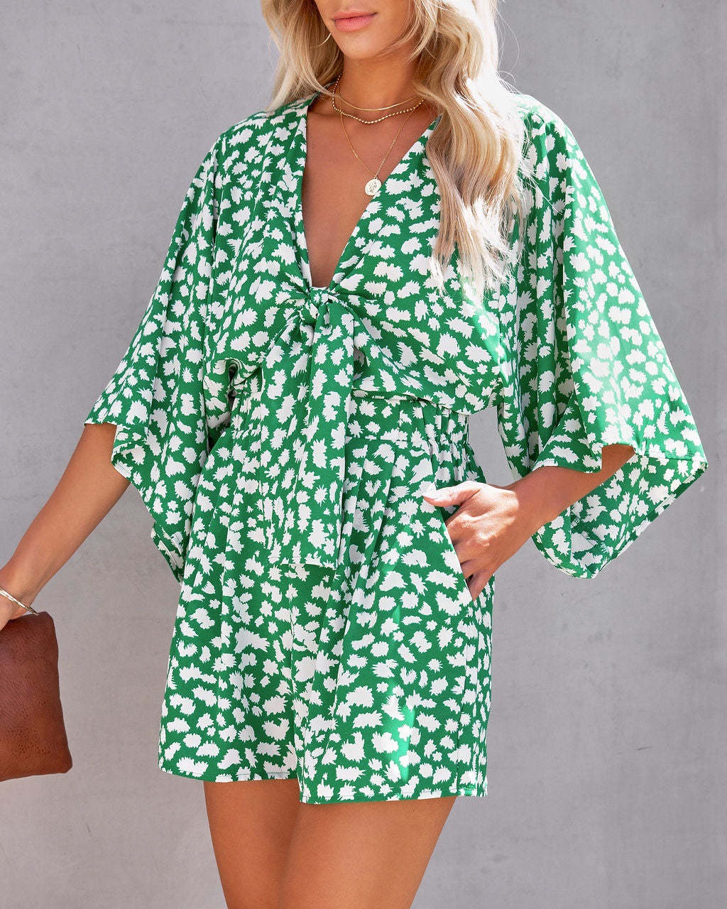 V-Neck Lace Loose Jumpsuit