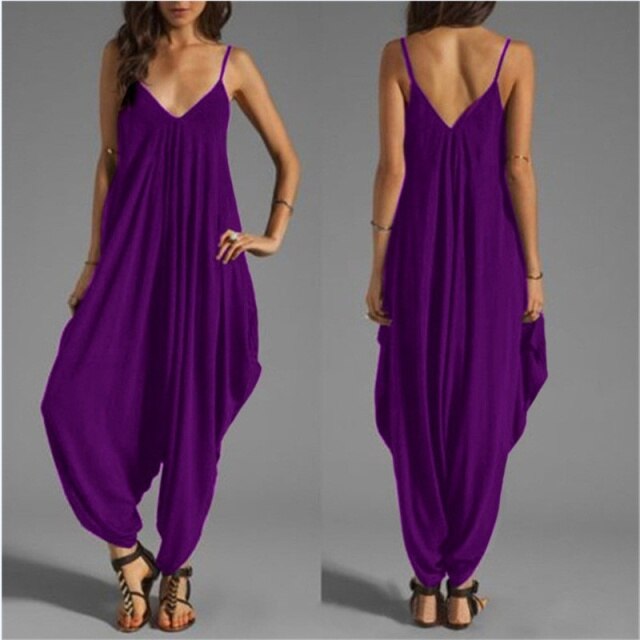 Women's Spaghetti Strap Harem Jumpsuit for Any Occasion - Mammalook