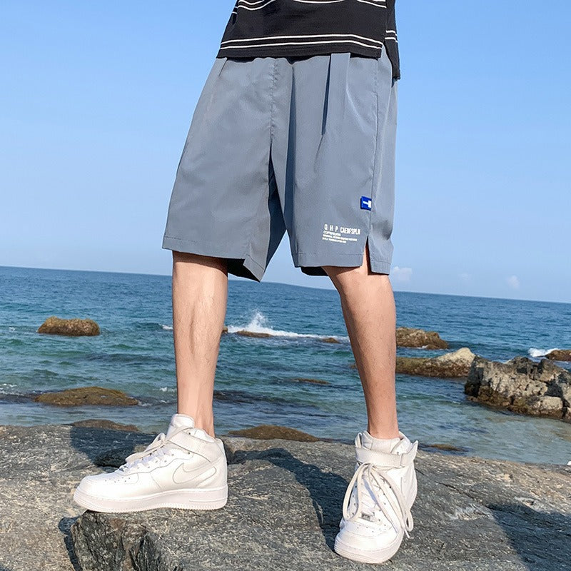 Ice Silk Shorts Mens Summer Thin Outwear Quick Drying Casual Pants Mens Five Point Trend Beach Basketball Sports Pants - Mammalook