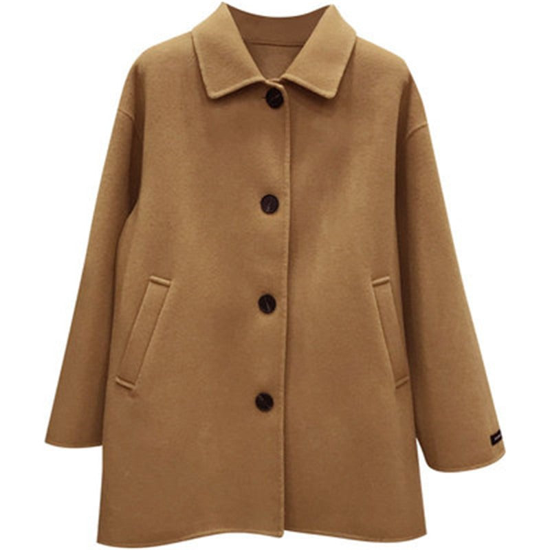 Retro British style winter new loose and lazy style woolen jacket trend - Mammalook