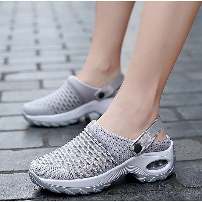 Women's summer Korean mesh mesh slip-on sandals wear on both sides - Mammalook