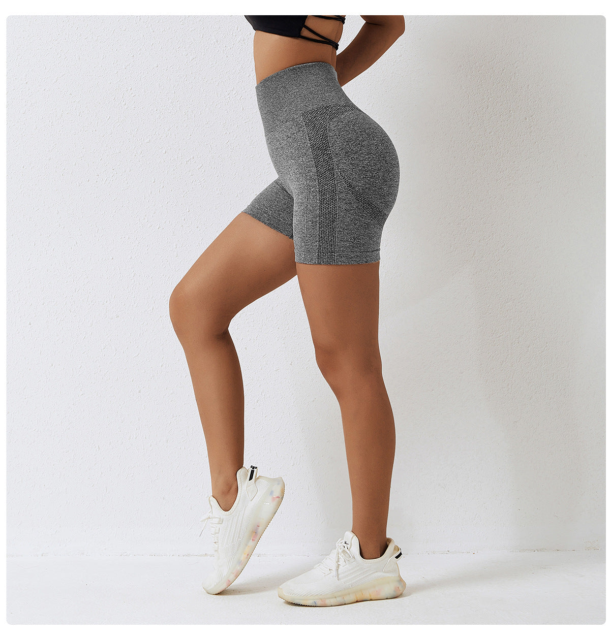 Seamless Yoga Shorts Honey Peach Hip Lift High Waist Fitness Pants Tight Running Sports Shorts for Women - Mammalook