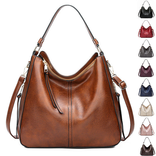 Hobos Zipper Bucket Bag – Adjustable Shoulder Strap, Large Capacity, Stylish Handbag