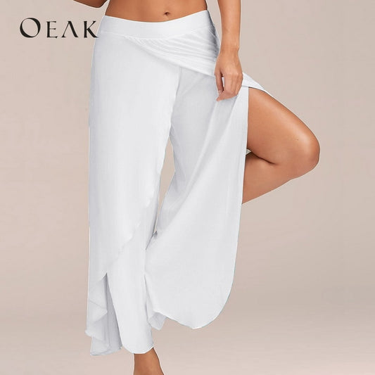 Split Casual Loose Wide-Leg Pants for Women - Mammalook
